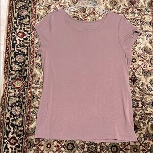 Tahari Brown Cap Sleeve Tee Size XL